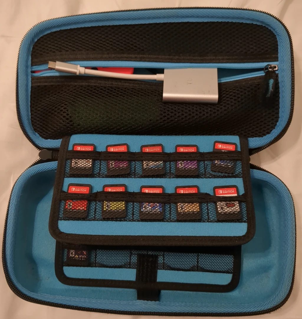 A Nintendo switch carrying case