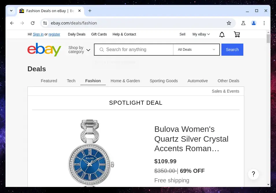 A screenshot of eBay.com