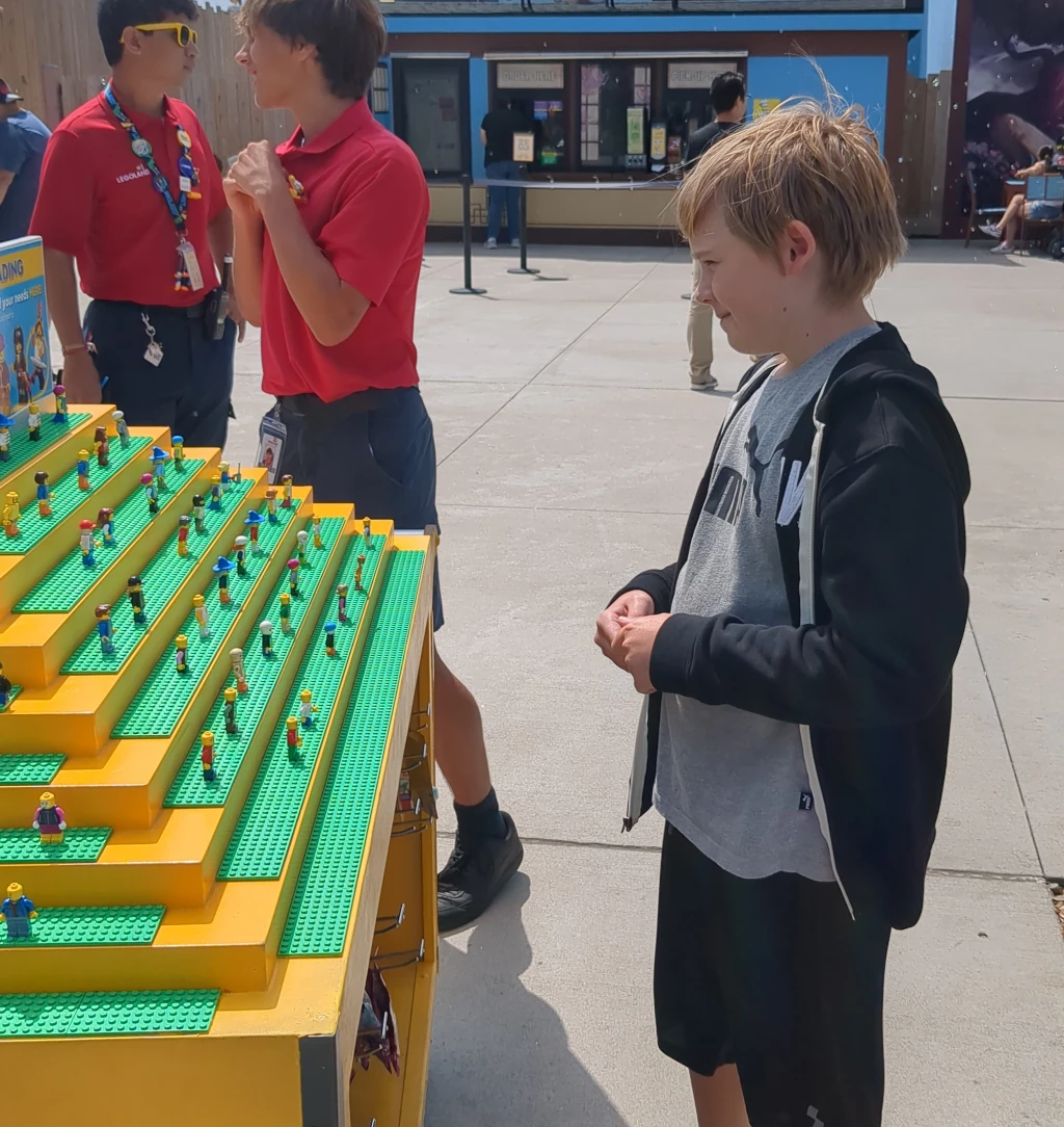 The minifigure trading carts at Legoland