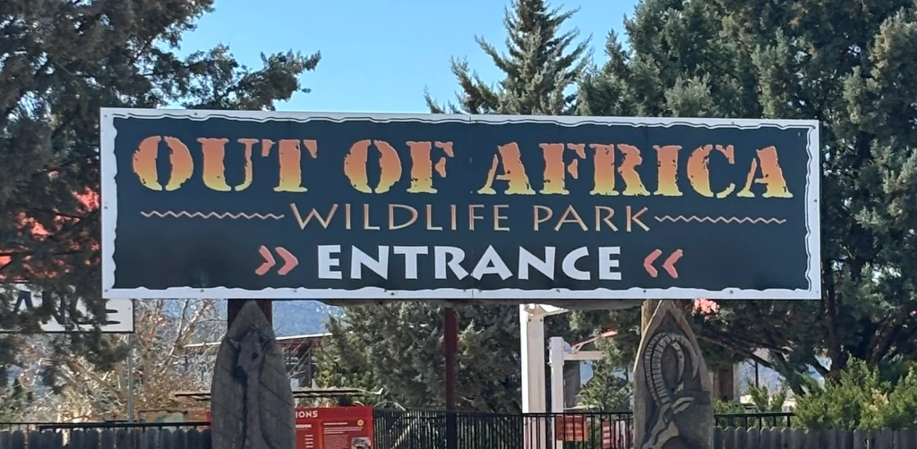 A sign that says 'Out of Africa'