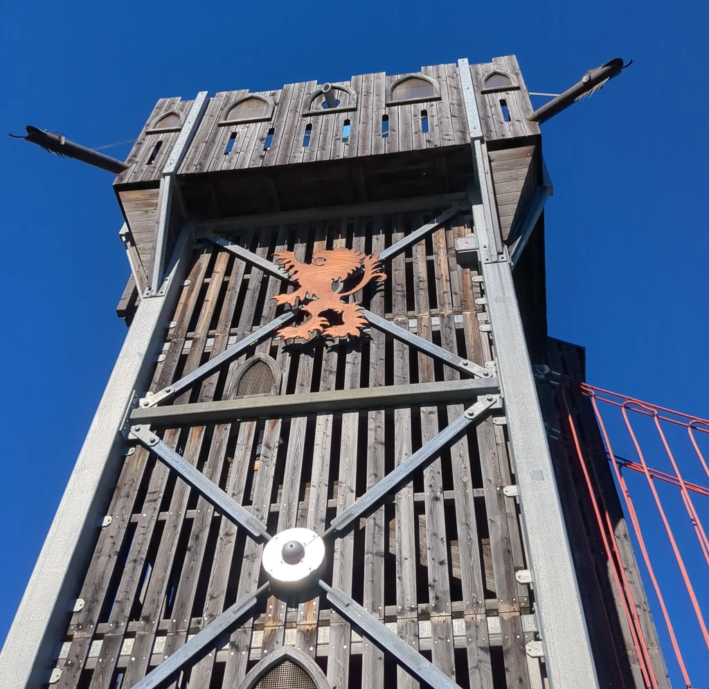 A large tower at a playground