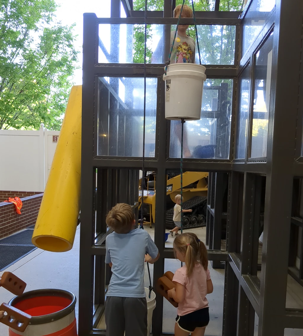 A kid construction site at the Magic House