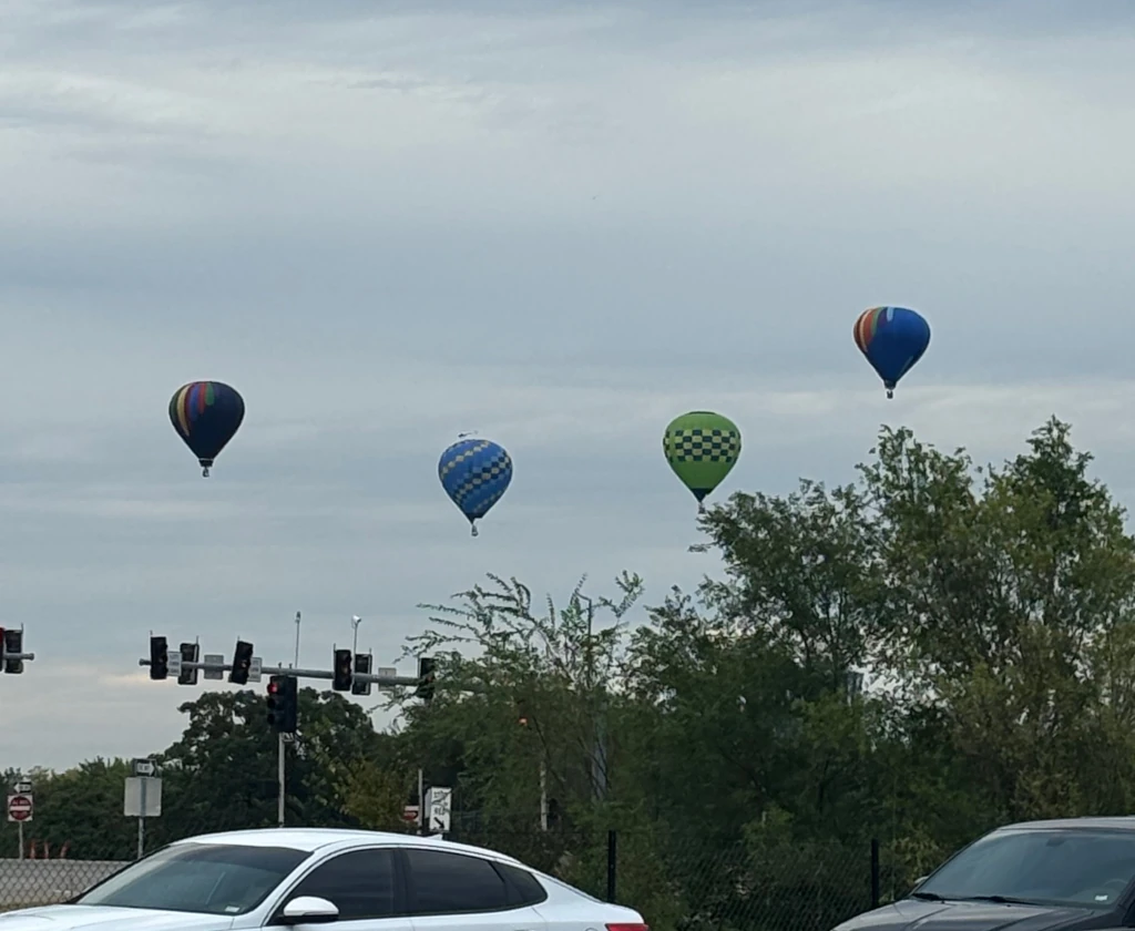 Hot air balloons over St. Louis