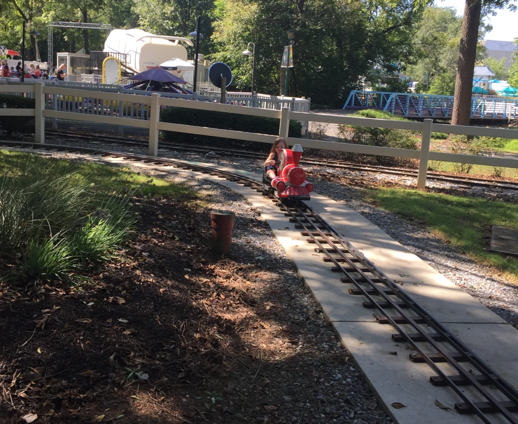 A kid driving a crank train